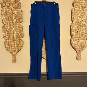 Galaxy blue Cherokee Infinity men’s modern fit scrub pants. Medium.